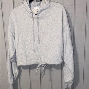 Good American cropped hoodie large Women's Gray Hoodie